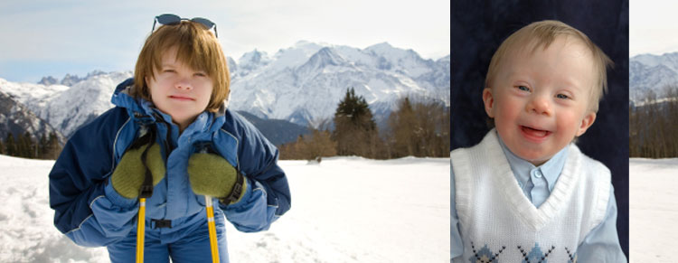 Skier and Young Boy